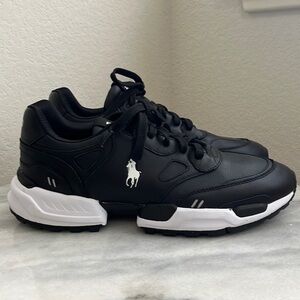 Polo Ralph Lauren Sneakers for Men Size 12 black and white.